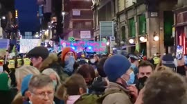 Extinction Rebellion activists march through Glasgow during COP26