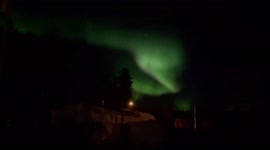 Aurora borealis: At 2am the dogs needed to go outside to pee and we were treated to this spectacular Northern Light show