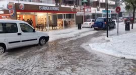 Spain: Massive Hail Storm Hits Cala Ratjada, Mallorca 2