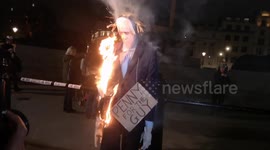 Million Mask March: Effigy of Boris Johnson burned on UK Bonfire Night in Trafalgar Square