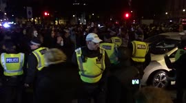 Anti-establishment protesters arrested by police outside Parliament on Bonfire Night