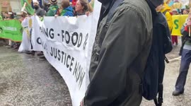 Tens of thousands of people march in Glasgow for Scottish independence and climate change action