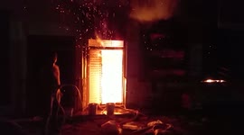 Sudden fire breaks out in grocery shop in central India