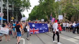 Kill the Bill protest against COVID measures in Melbourne, Australia