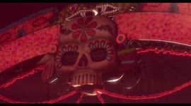 Mayan girl  dancer performs at the Hollywood Forever Cemetery for Day of The Dead Halloween