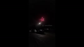 Big fireworks display big bangs colourful
