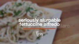 Decadent fettuccine alfredo will lift up your weekday
