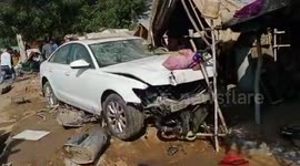One people dead and eight injured in accident after Audi entered slum in Rajasthan