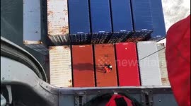 Rescue of sailors from the container ship Rise Shine in Primorye