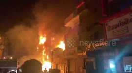Massive fire in 3-storey clothes shop in Rajasthan, Air Force and BSF fire tenders arrived to fire control