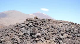 Cloud in a shape of UFO above the Teide volcano