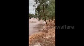 Australia: Todd River In Alice Springs Flooded Severely After Record Breaking Rain