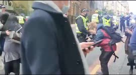 COP26: Protestors block Glasgow's St Vincent Street in Glasgow, Uk
