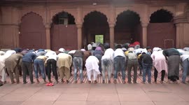 Prayer During Eid-e-Milad-Ul-Nabi In Jama Masjid, New Delhi, India