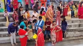 God Sun ritual in India sees women praying for their families