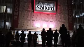 Vigil/ Protest Against Sexual Harassment. Outside Salford University