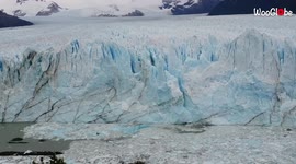 Two MASSIVE chunks break off glacier in Argentina and splash into water below