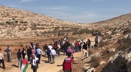 Palestinian protesters clash with Israeli security forces in Beit Dajan