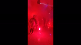 Fireworks Made The Egyptian Wedding Stage On Red Fire