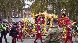 Crowds greet the new Lord Mayor of the City of London Vincent Keaveny as parade returns to London streets after the lockdown