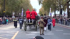 The Lord Mayor Show 2021 procession at Victoria Embankment - horse-drawn carriages