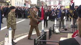 Military veterans mark Remembrance Sunday in Weymouth