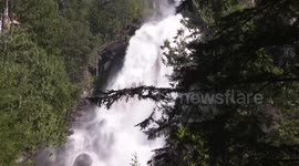 Shannon Falls and Provincial Park Rainforest Squamish in British Columbia, Canada