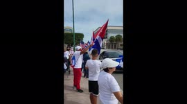 US: Demonstrators Show Support For Cuban People Ahead Of Opposition Protest In Cuba 2