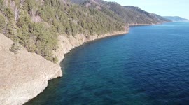 lake baikal drone shots