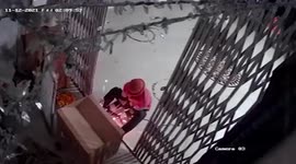 CCTV shows thieves stealing central Indian temple's donation box