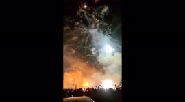 Fireworks on birth anniversary of Hindu deity Khatu Shyam in India