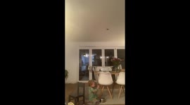 Toddler rocking out to proud Mary by Tina Turner, he’s going big!