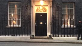UK PM Boris Johnson leaves 10 Dwning Street to update parliament on the results of COP26