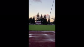US: Strong Winds Bend Football Goalposts In Tacoma, Washington