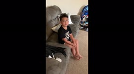 'Young boy is not in a good mood after mom and grandma play EVIL Halloween prank on him 
'