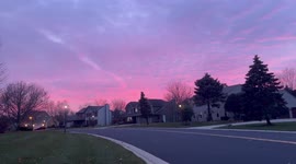 US: Stunning Footage Of Pink And Blue Sunset Gradient In Wisconsin