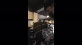 Making Coffee Latte art