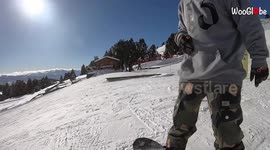 'Adventure-lover feels the pain after snowboarding ride goes TERRIBLY WRONG'