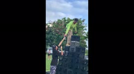 Milk crate challenge gone wrong
