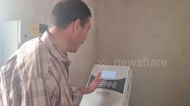 Palestinian farmer Rami Al-Jada plants using mechanized cultivation