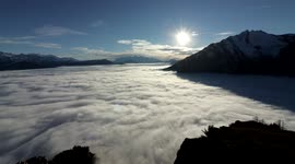 Spectacular 4k timelapse of stratus clouds in Swiss Alps