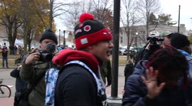 Anti-Kyle Rittenhouse activist lashes out at media outside Kenosha courthouse