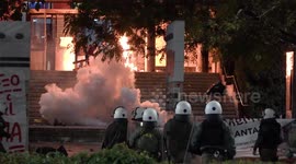 Greece police use water cannons, tear gas against Molotov cocktail-hurling rioters
