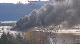 Large fire burns 100 RVs at flood-stricken Canadian dealership
