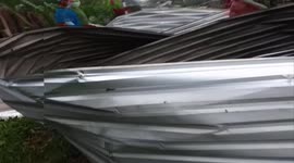 The tornado suddenly destroyed many houses and electricity poles in southern Vietnam