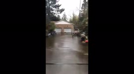 Floods hit homes in Langley in British Columbia, Canada, after historic storm