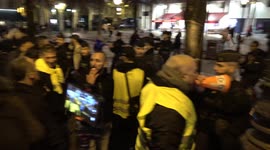 Hundreds gather in central Paris to celebrate three-year anniversary of yellow vests movement