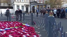 Tributes for The Glorious Dead keep pouring in at the Cenotaph on Londons Whitehall