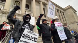 Rittenhouse trial: Activists rally outside Kenosha courthouse on Wednesday