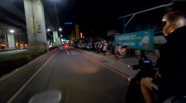 RECKLESS DRIVING: Moped rider distracted with phone while driving down a busy road (Dashcam Video)